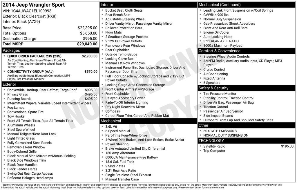 2014 Jeep Wrangler Sport