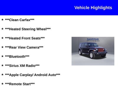 2020 Jeep Wrangler Unlimited Sport S 4X4