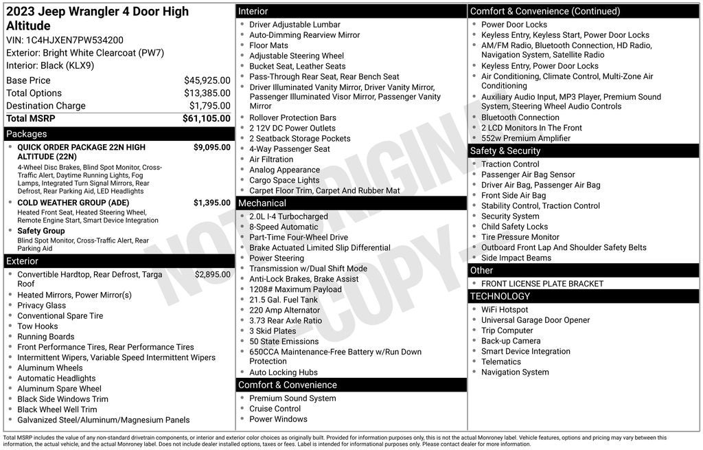 2023 Jeep Wrangler 4-Door High Altitude 4x4