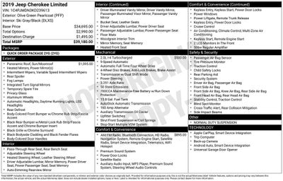 2019 Jeep Cherokee Limited 4x4