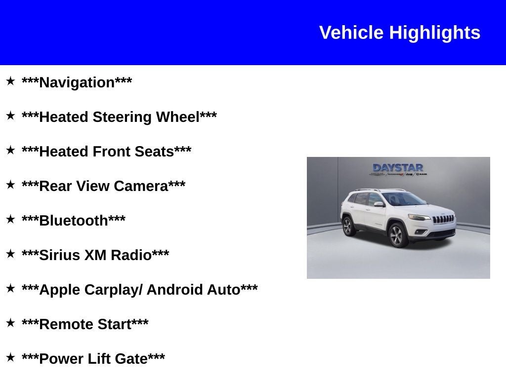 2019 Jeep Cherokee Limited 4x4