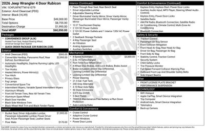 2026 Jeep Wrangler WRANGLER 4-DOOR RUBICON