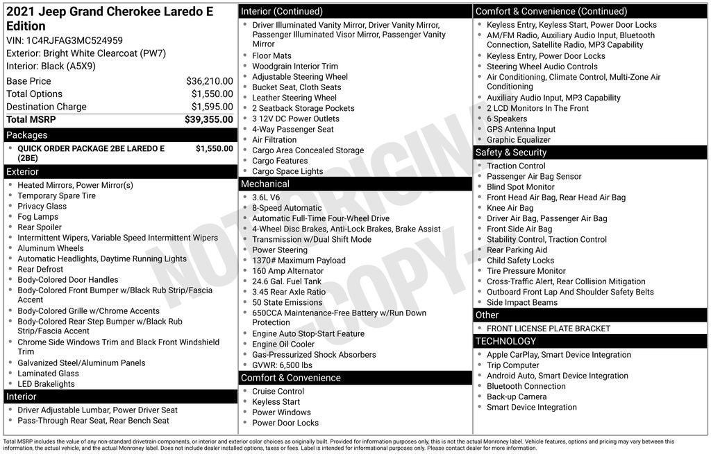 2021 Jeep Grand Cherokee Laredo E 4x4