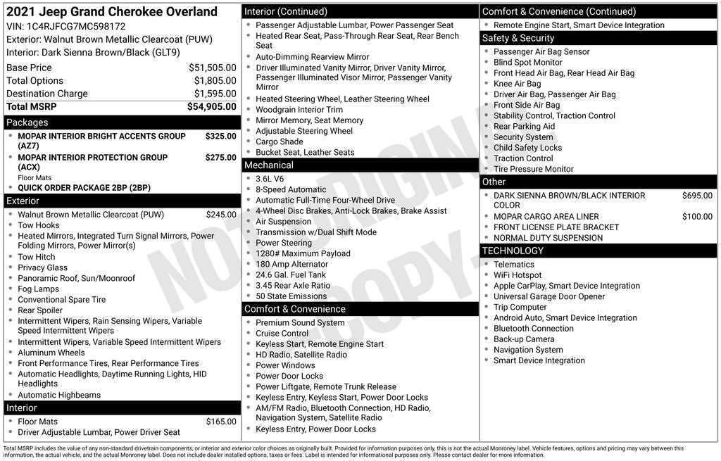 2021 Jeep Grand Cherokee Overland 4x4