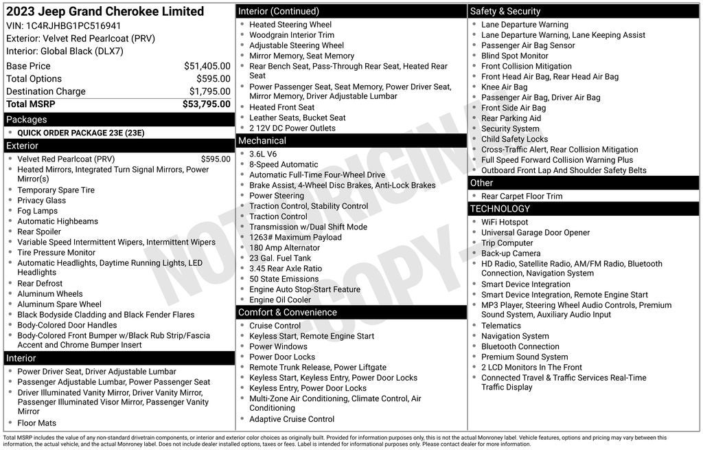 2023 Jeep Grand Cherokee Limited 4x4