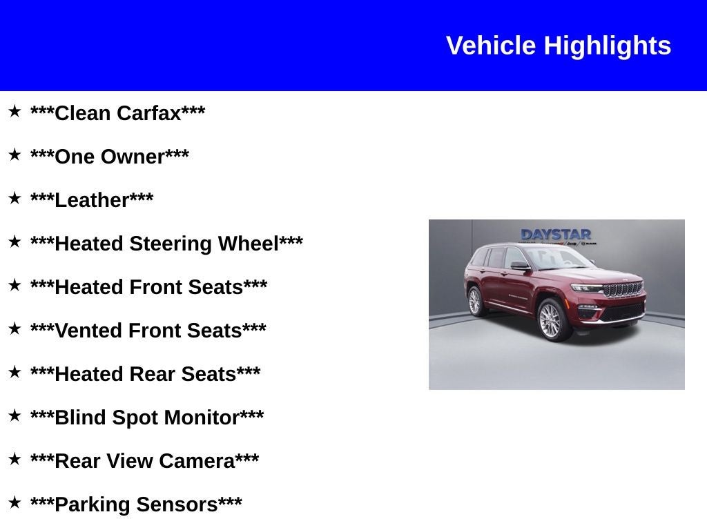 2025 Jeep Grand Cherokee Summit 4x4