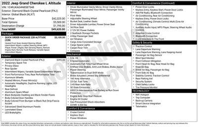 2022 Jeep Grand Cherokee L Altitude 4x4