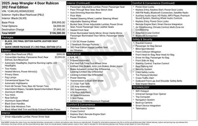 2025 Jeep Wrangler WRANGLER 4-DOOR RUBICON 392