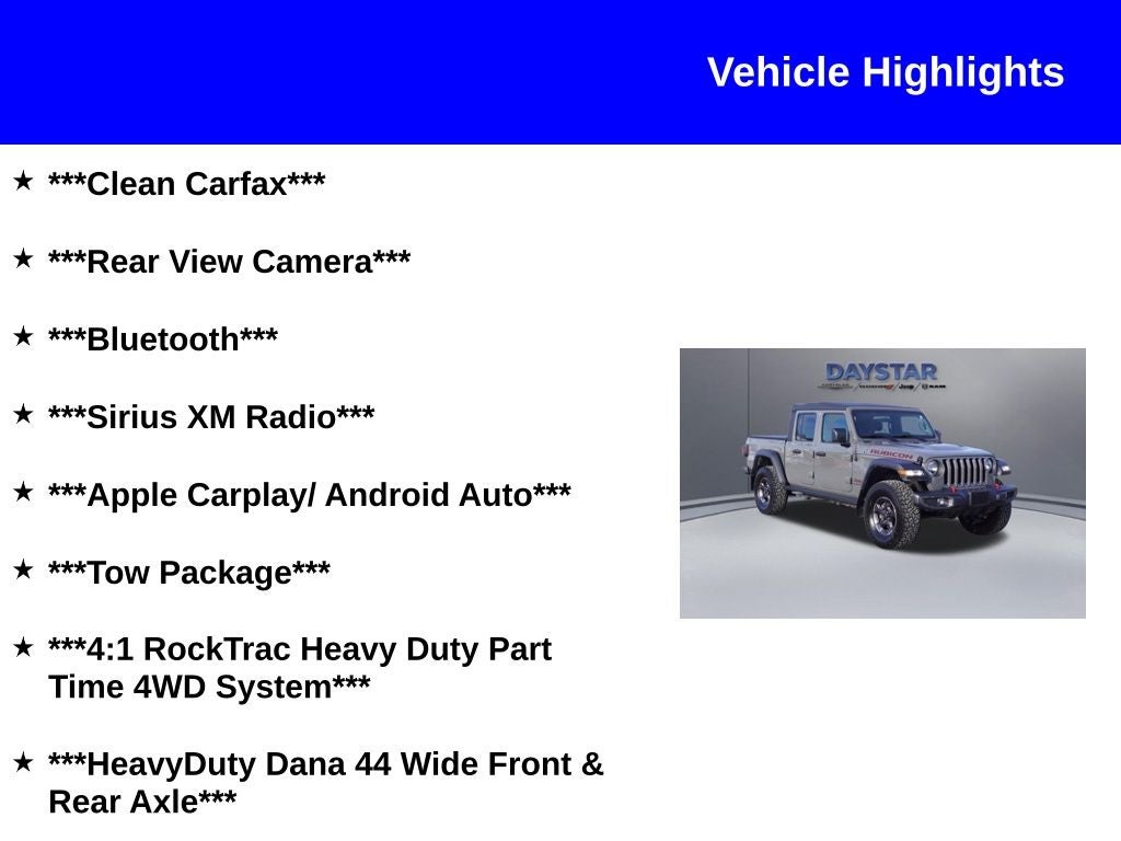 2020 Jeep Gladiator Rubicon 4X4