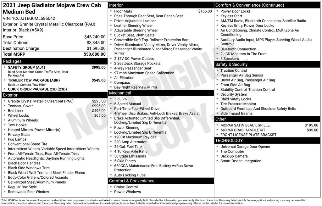 2021 Jeep Gladiator Mojave 4x4