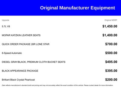2018 RAM 1500 Lone Star Crew Cab 4x4 5'7' Box
