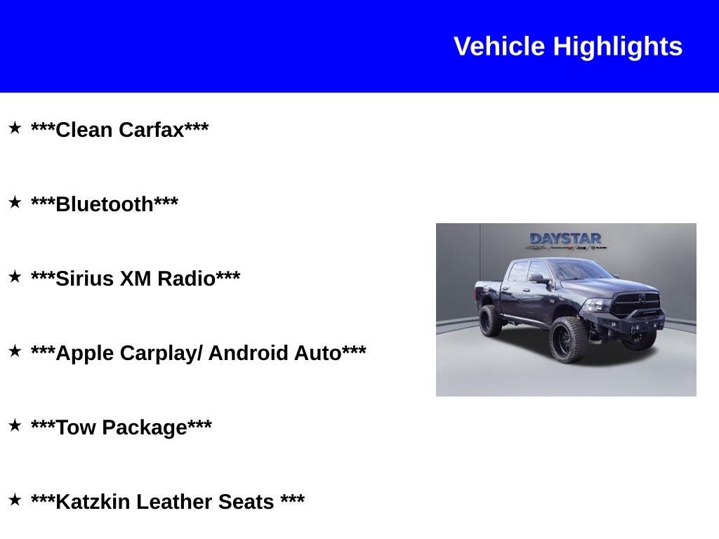 2018 RAM 1500 Lone Star Crew Cab 4x4 5'7' Box