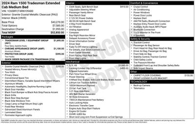 2024 RAM 1500 Tradesman Quad Cab 4x4 6'4' Box