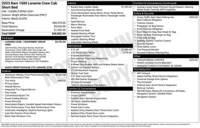 2023 RAM 1500 Laramie Crew Cab 4x4 5'7' Box