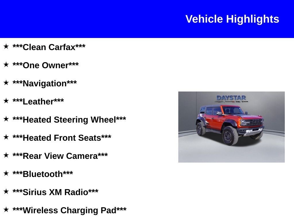 2023 Ford Bronco Raptor