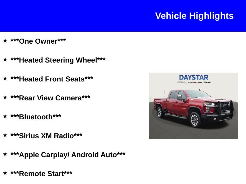 2021 Chevrolet Silverado 2500HD 4WD Crew Cab Standard Bed LT