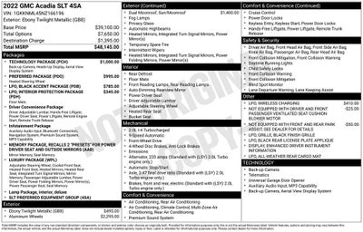 2022 GMC Acadia FWD SLT