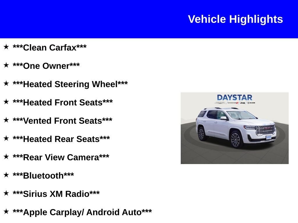 2022 GMC Acadia AWD Denali