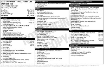 2023 GMC Sierra 1500 4WD Crew Cab Short Box AT4