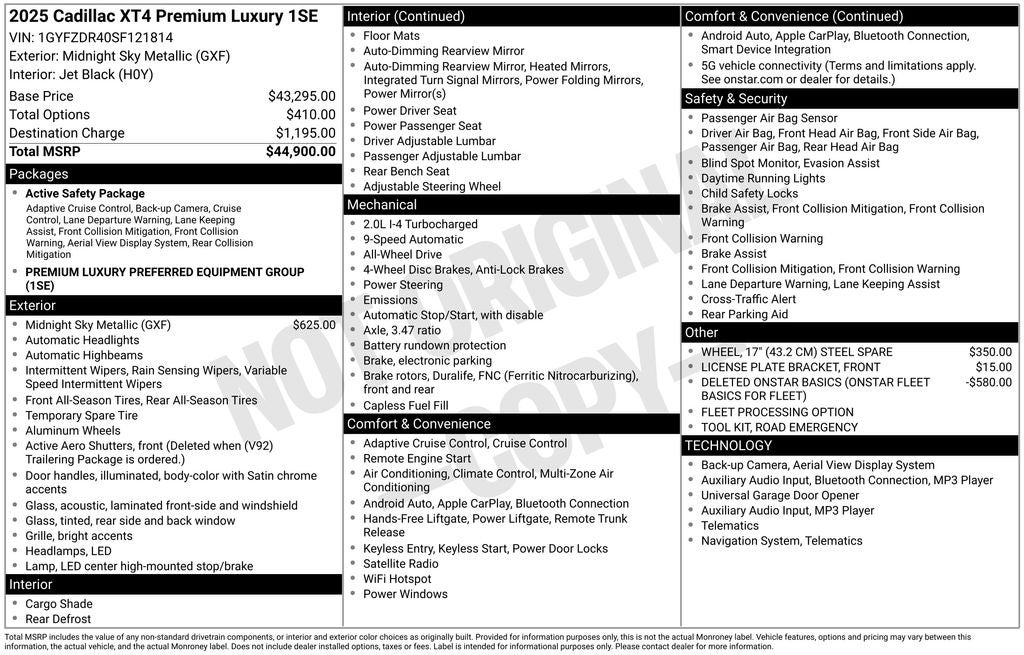 2025 Cadillac XT4 AWD Premium Luxury