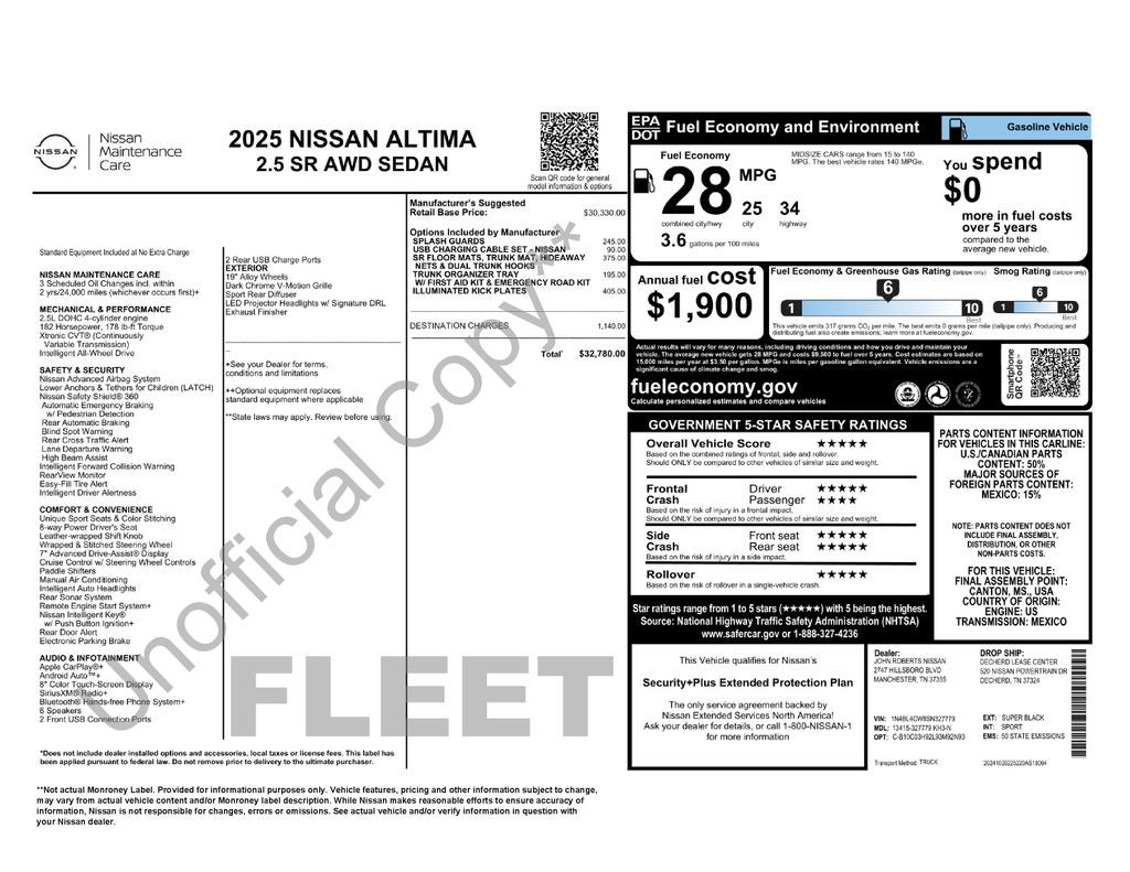 2025 Nissan Altima SR AWD