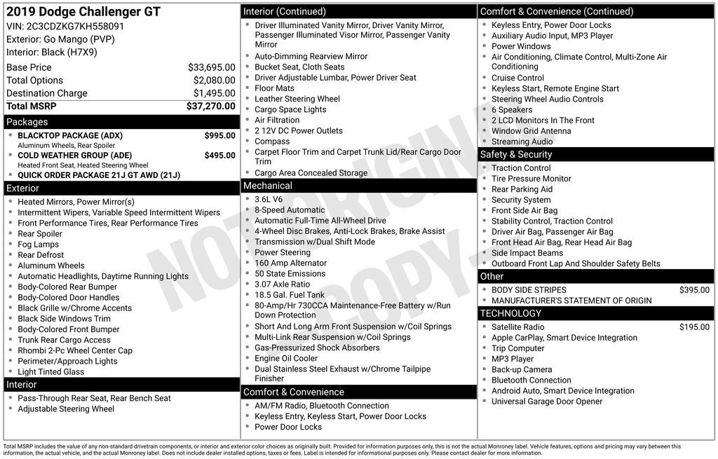 2019 Dodge Challenger GT AWD