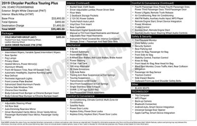 2019 Chrysler Pacifica Touring Plus