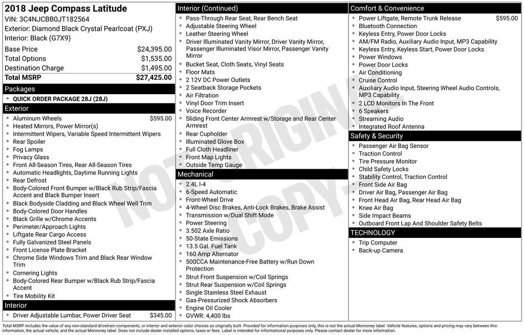 2018 Jeep Compass Latitude FWD
