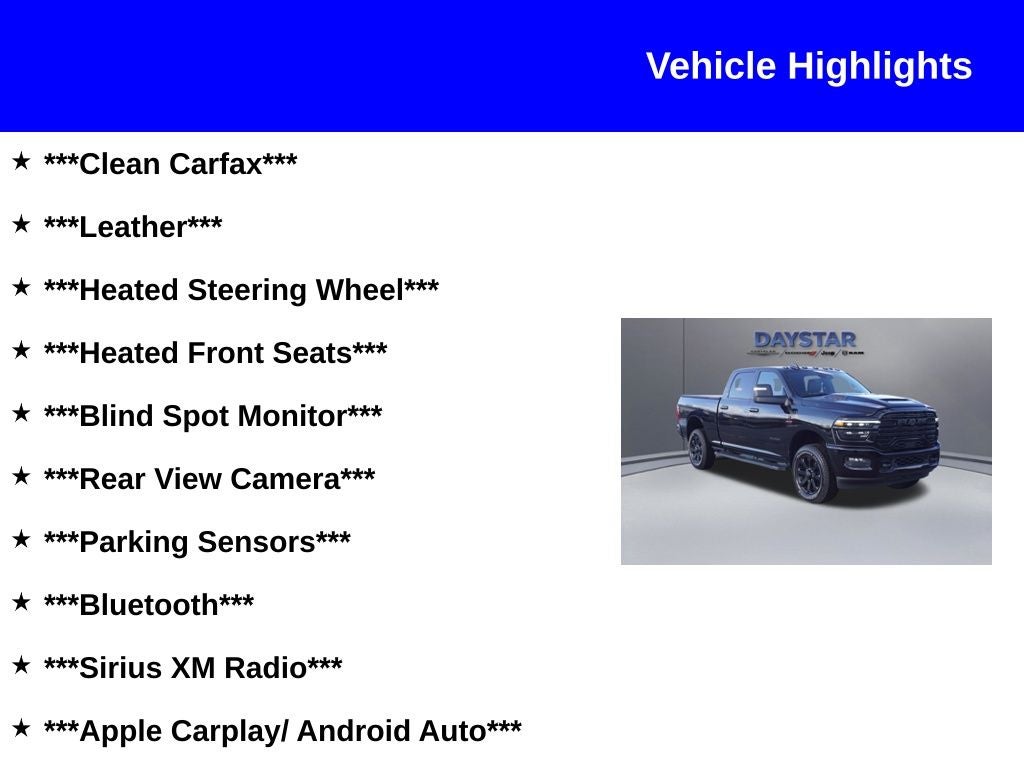 2025 RAM 2500 Laramie Crew Cab 4x4 6'4' Box