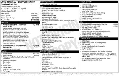 2026 RAM Ram 2500 RAM 2500 POWER WAGON CREW CAB 4X4 6'4' BOX