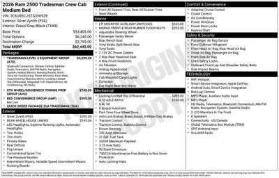 2026 RAM Ram 2500 RAM 2500 TRADESMAN CREW CAB 4X4 6'4' BOX