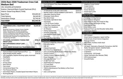 2026 RAM Ram 2500 RAM 2500 TRADESMAN CREW CAB 4X4 6'4' BOX