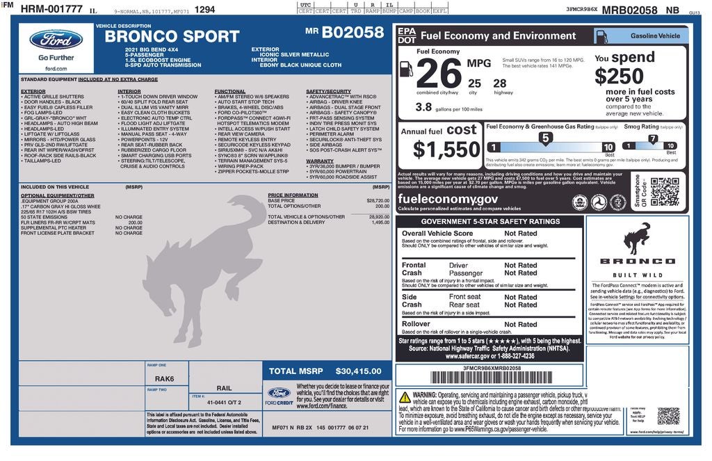 2021 Ford Bronco Sport Big Bend