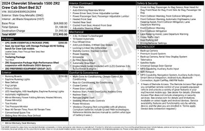 2024 Chevrolet Silverado 1500 4WD Crew Cab Short Bed ZR2
