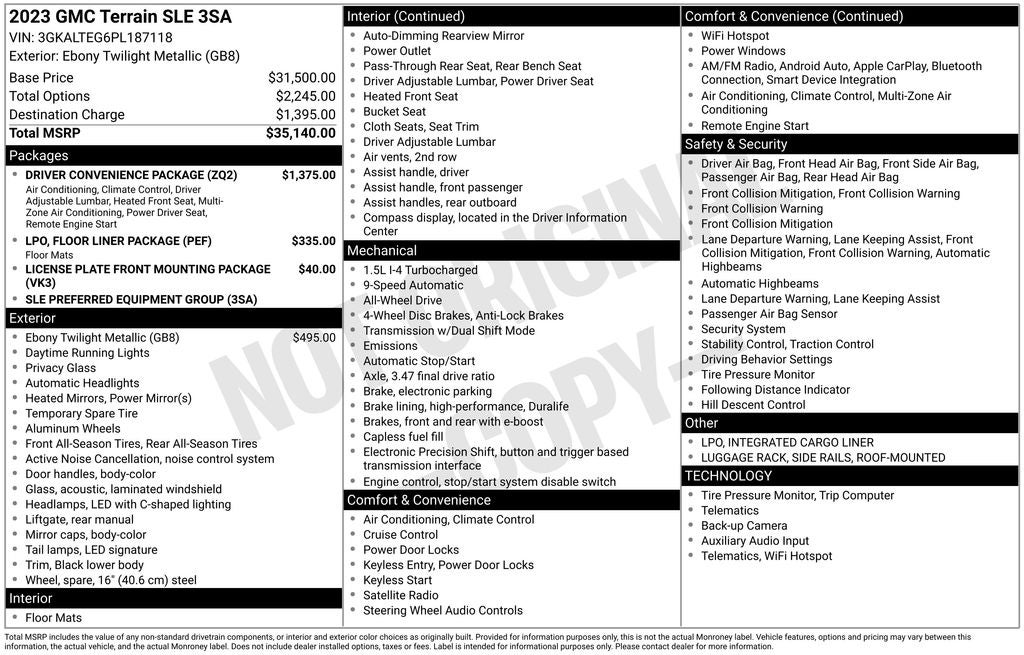 2023 GMC Terrain AWD SLE