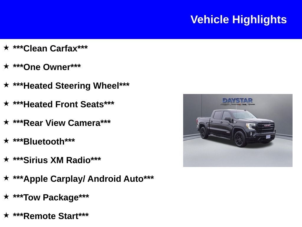 2021 GMC Sierra 1500 4WD Crew Cab Short Box Elevation