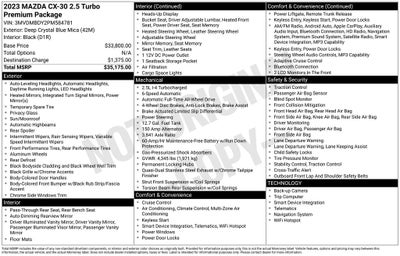 2023 Mazda Mazda CX-30 2.5 Turbo Premium