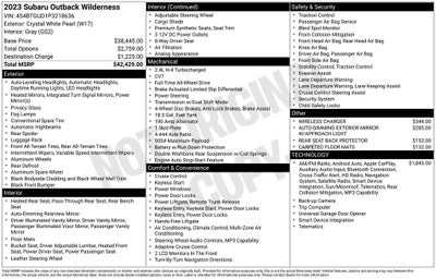 2023 Subaru Outback Wilderness