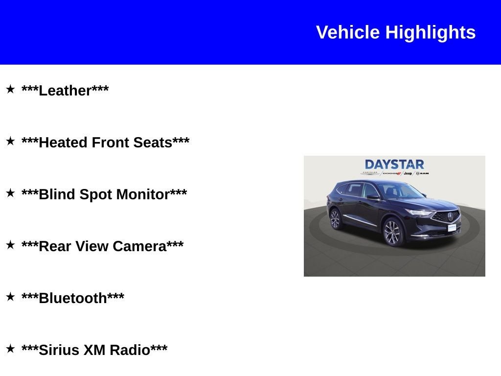 2023 Acura MDX Technology Package