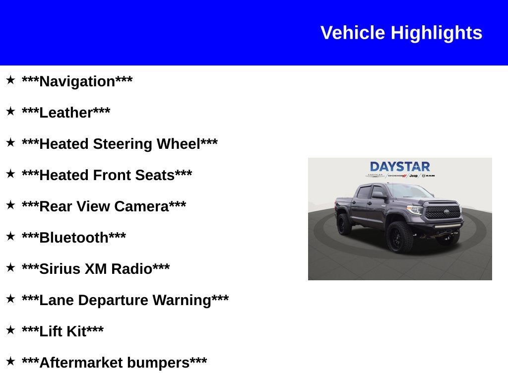 2019 Toyota Tundra Platinum 5.7L V8