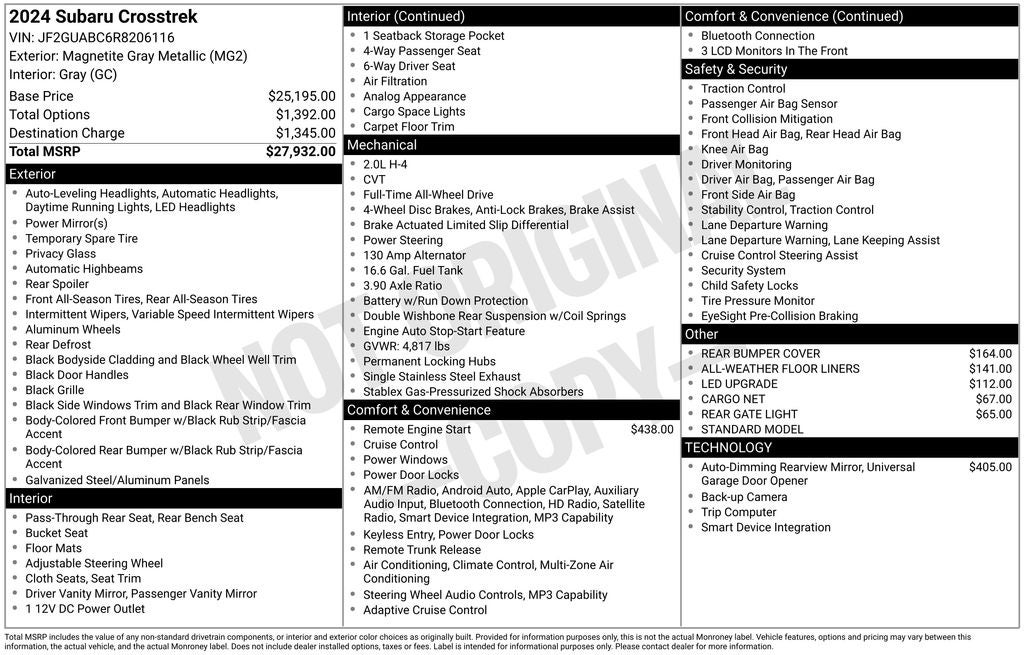 2024 Subaru Crosstrek Base