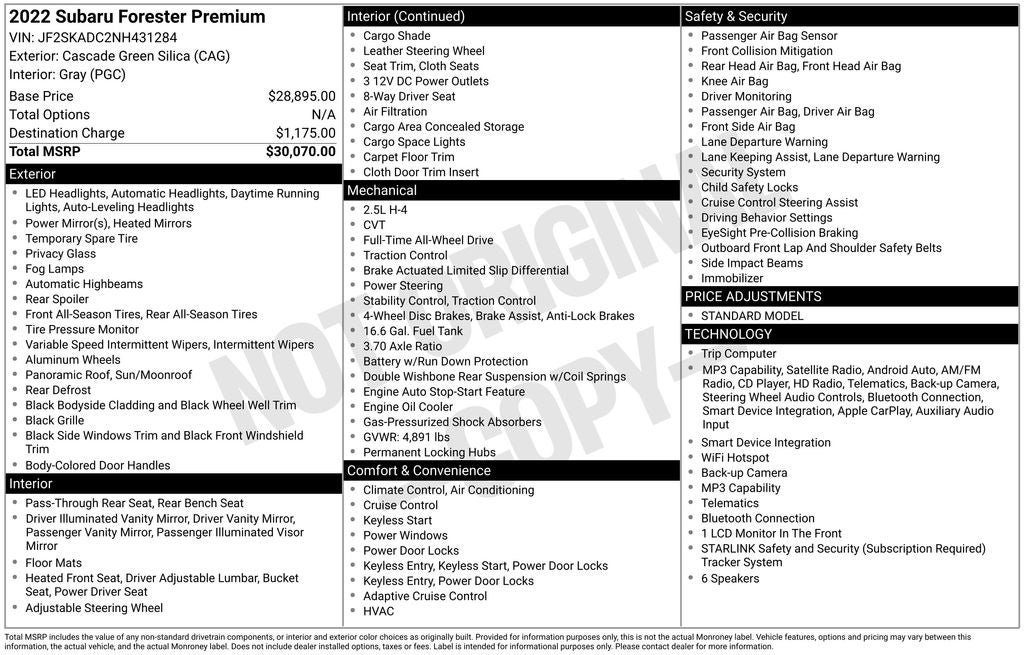 2022 Subaru Forester Premium