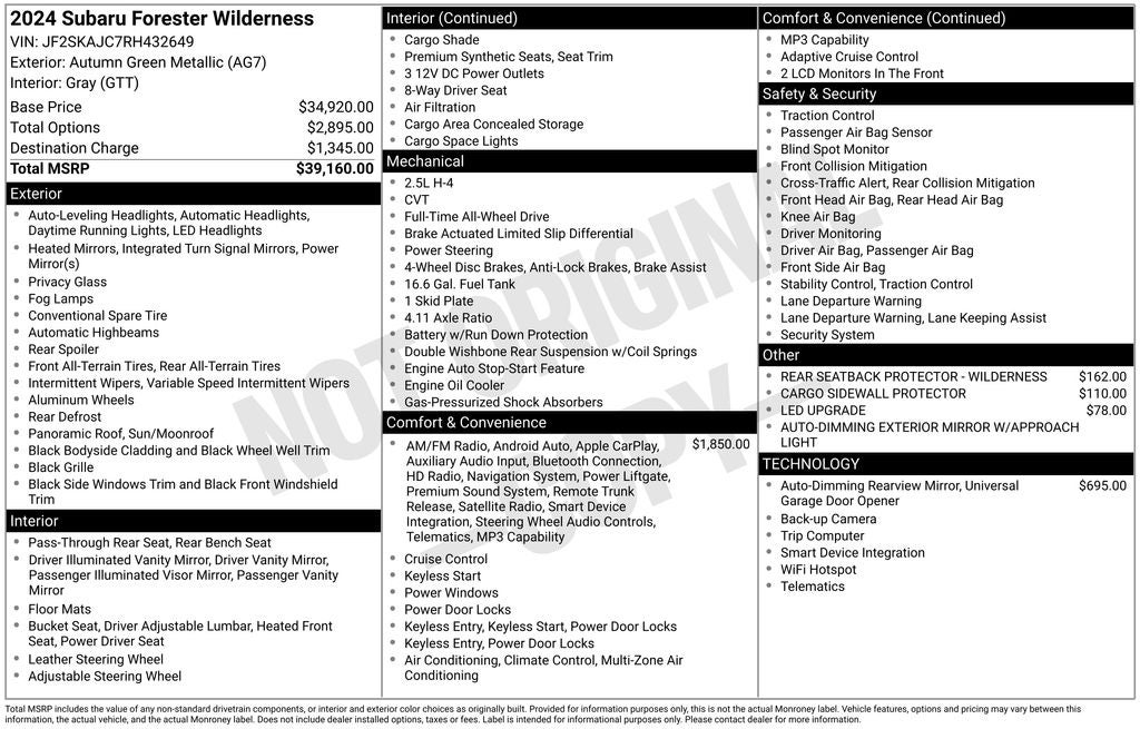 2024 Subaru Forester Wilderness