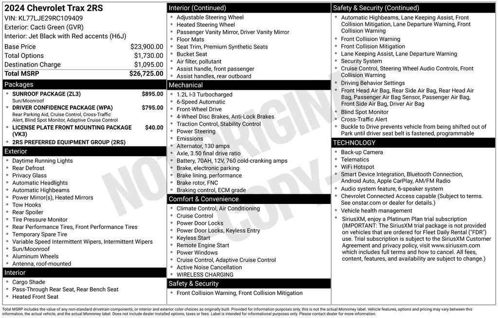 2024 Chevrolet Trax FWD 2RS
