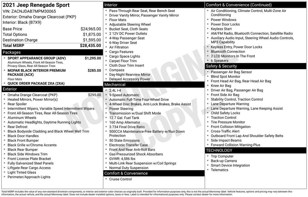 2021 Jeep Renegade Sport 4x4
